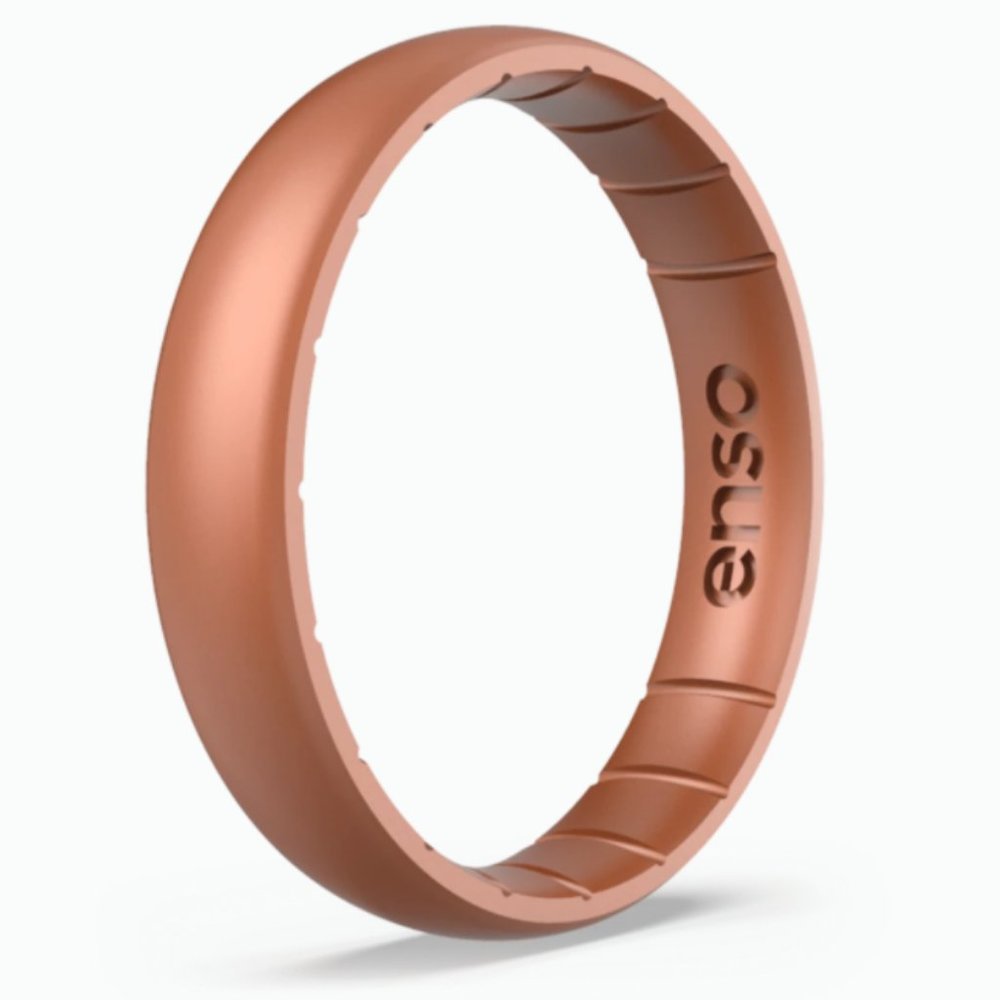 Enso Thin Elements Silicone Ring - Copper - Size 5